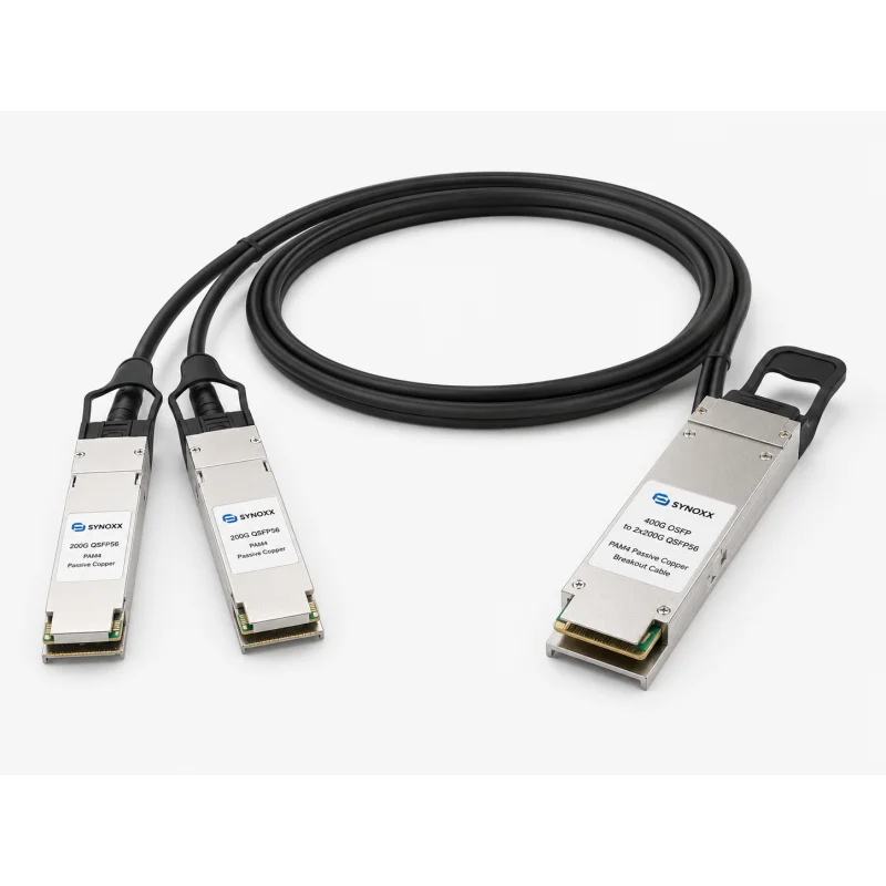 SYNOXX 400G QSFP-DD to 2 x 200G QSFP56 breakout cable